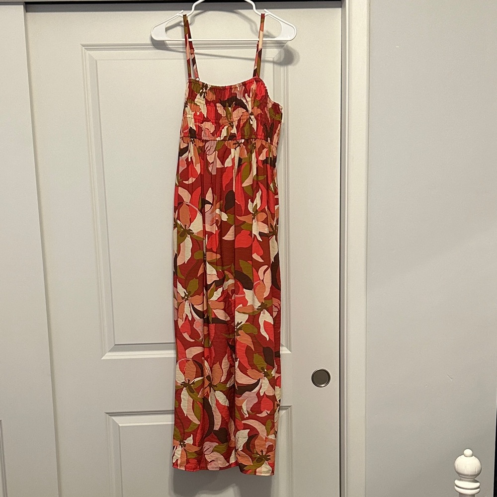 Floral Maxi Dress with Straps
